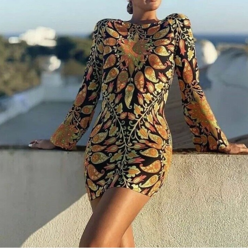 ZARA‎ PRINTED MINI DRESS